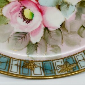 Hand Painted Porcelain Footed Nippon Bowl